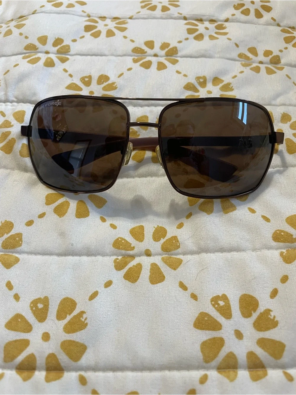 Air Force Mauve Brown Aviator Sunglasses for Men